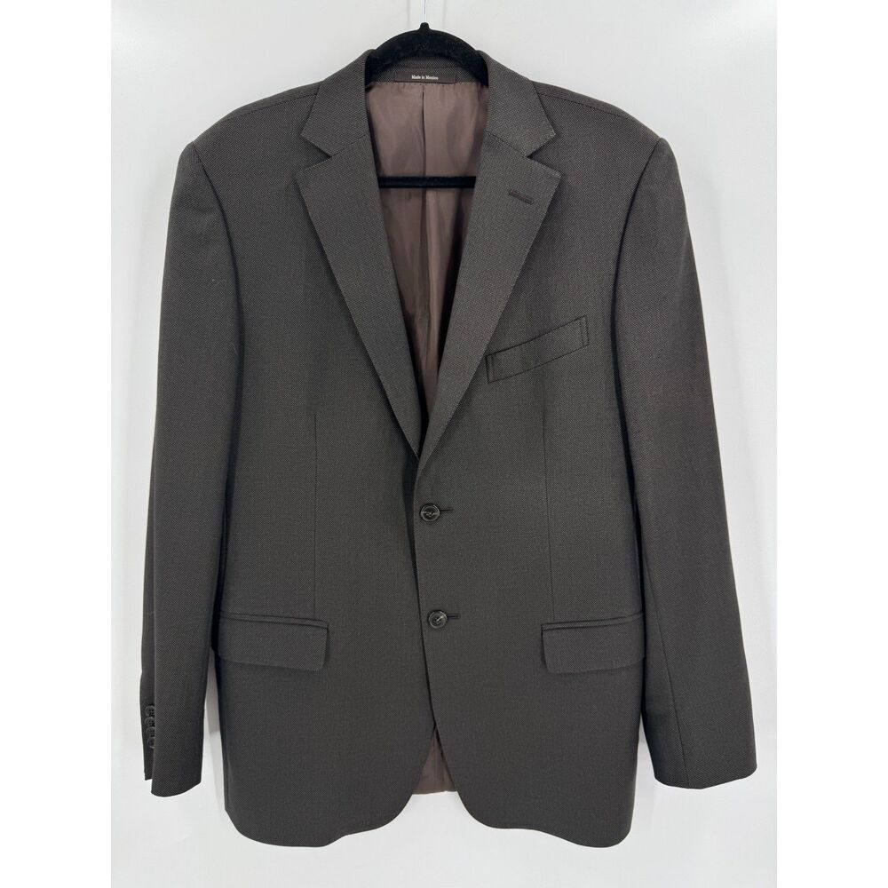 Z ZEGNA Dark Brown Gray 2 Button City Blazer Size 42R